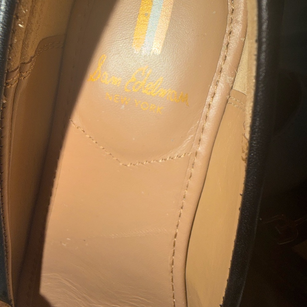 Sam Edelman Black and White Leather Bit Loafers - Picture 3 of 4